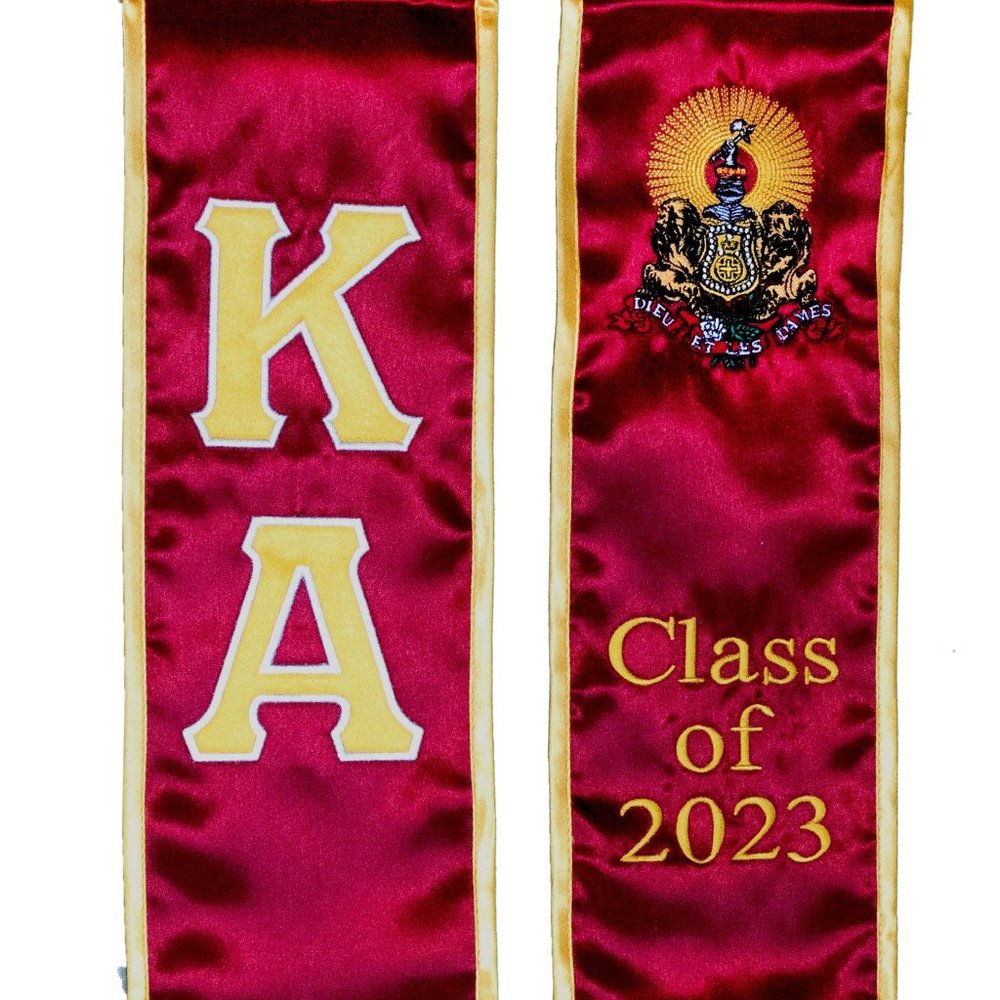 Kappa Alpha class of 2025 Graduation Stole Sash